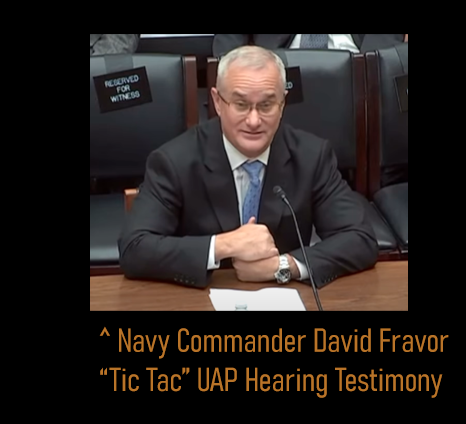 Navy Commander David Fravor at UAP Congressional Hearing